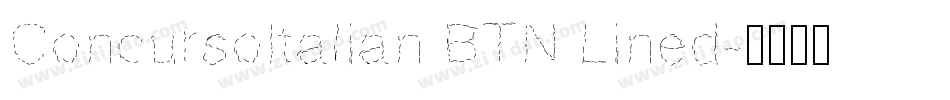 ConcursoItalian BTN Lined字体转换